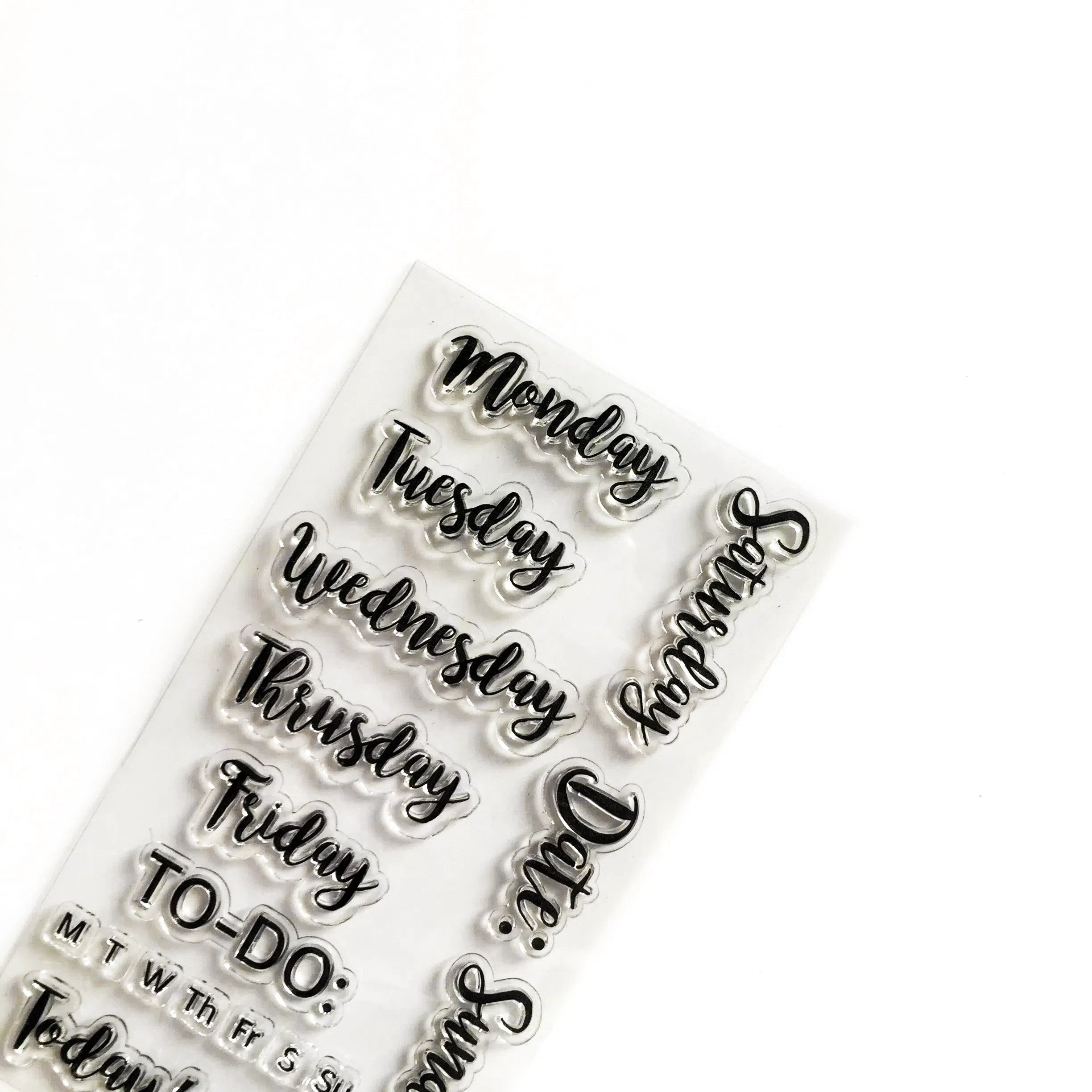 OEM custom clear stamps calendar stamps To-do list DIY calendar scrapbooking