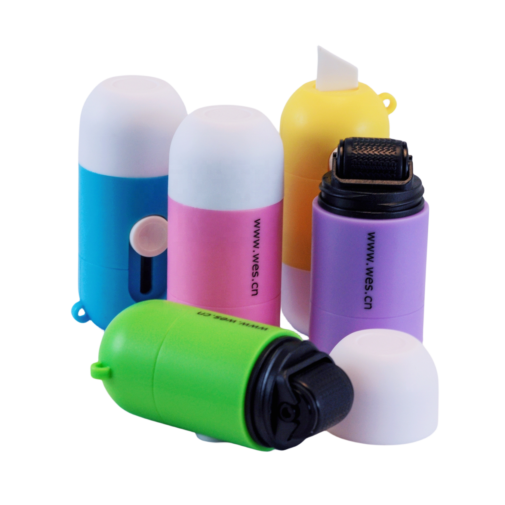 WES Capsule Shape Roller Stamp With Flash Stamp Ink