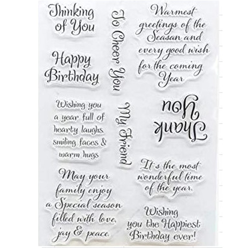 Wholesale English Letter Decoration Silicone Transparent Clear Stamps for Card Making Decoration and Scrapbooking