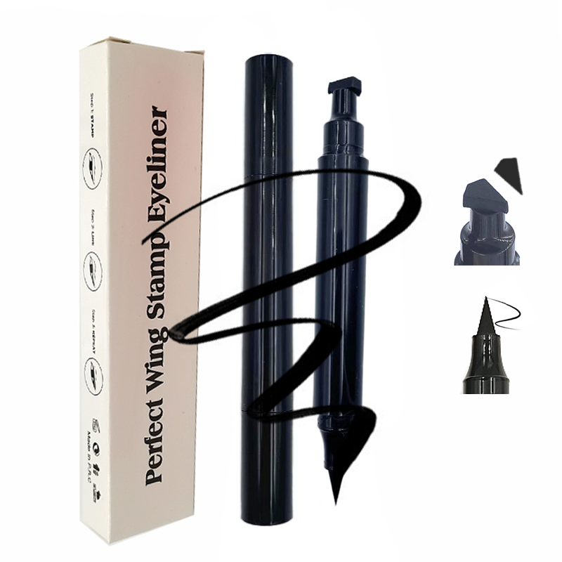 New Cat Eye Eyeliner 3 in 1 Double-headed Stamps Cosmetic Flick Stick Wing Tip Stamp Eyeliner Eraser Pen Private Label Liquid
