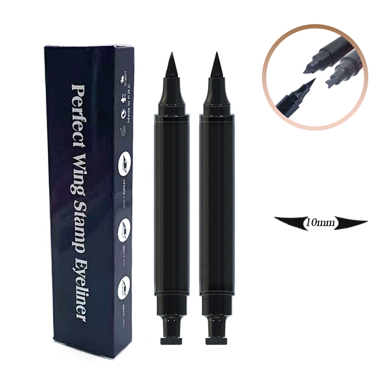 New Cat Eye Eyeliner 3 in 1 Double-headed Stamps Cosmetic Flick Stick Wing Tip Stamp Eyeliner Eraser Pen Private Label Liquid