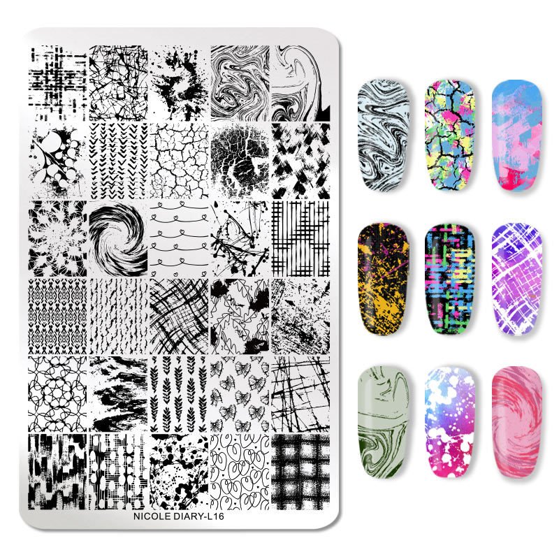 2020 cartoon stamping plates custom anime flower 3d nail art silicone stamping plate set