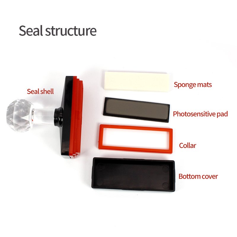Wholesale office Stamp Hot Sale Crystal Handle Personalized Logo Blank HY Flash Office Stamps