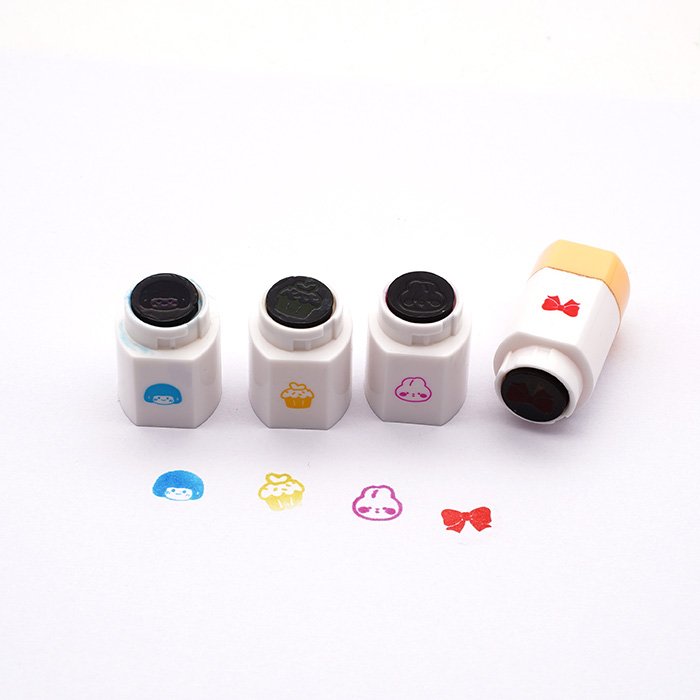 Cute Cartoon Stamp Self-Inking Pen shape custom kids Stamp toy