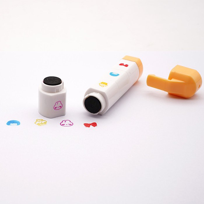 Cute Cartoon Stamp Self-Inking Pen shape custom kids Stamp toy