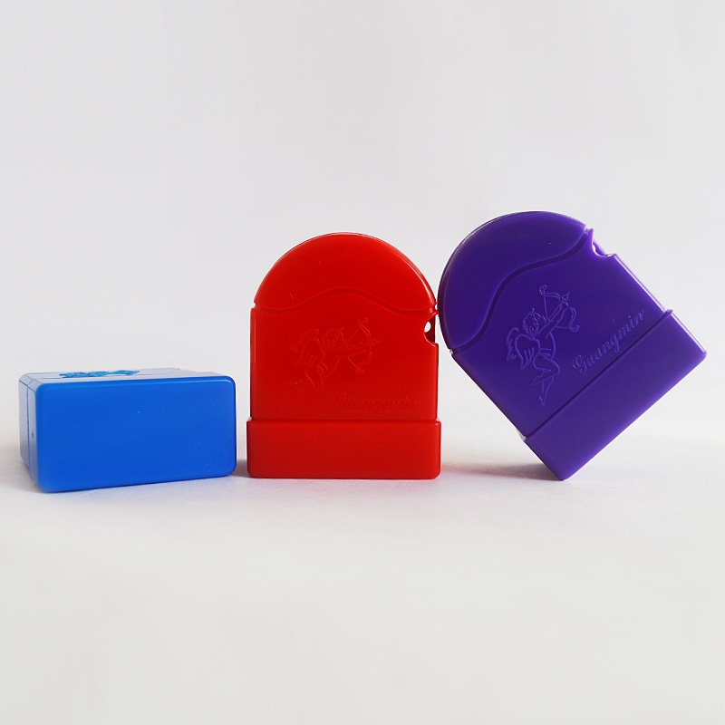 HX1128 Self-Inking Stamp Circular Imprint Plastic Ink Pad for Office Use