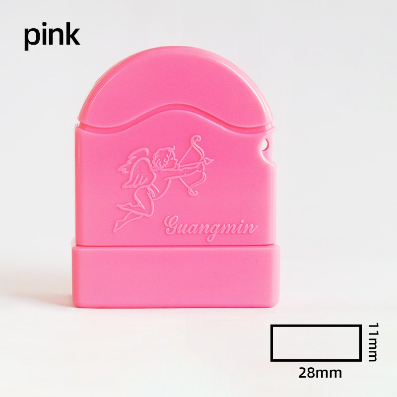 HX1128 Self-Inking Stamp Circular Imprint Plastic Ink Pad for Office Use