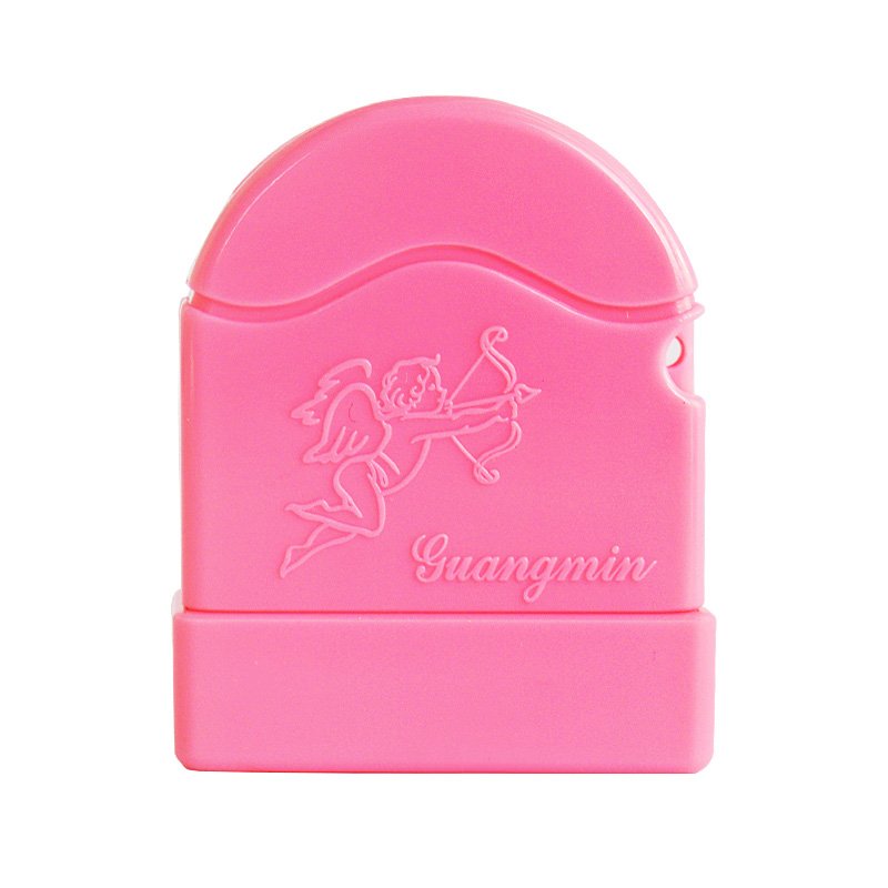 HX1128 Self-Inking Stamp Circular Imprint Plastic Ink Pad for Office Use