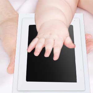 3 sizes CleanTouch Baby Foot or Hand Print Set | Ink Pad with 2 High-Quality Print Cards | Inkless - Baby Skin Does Not mess