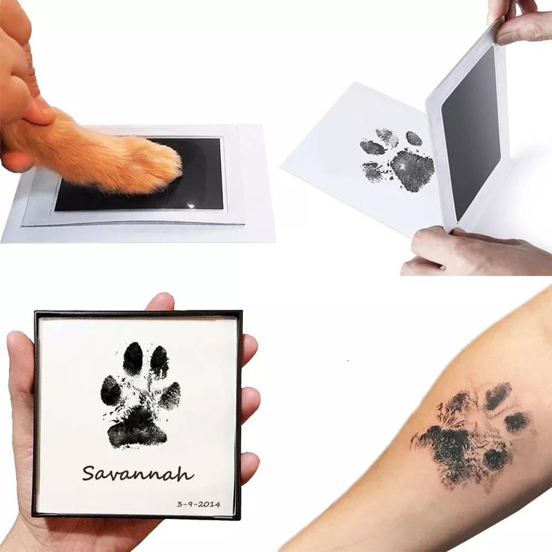 3 sizes CleanTouch Baby Foot or Hand Print Set | Ink Pad with 2 High-Quality Print Cards | Inkless - Baby Skin Does Not mess