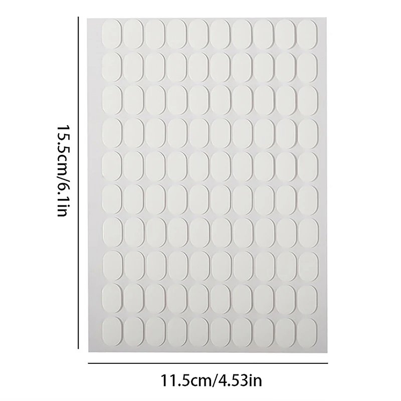 100 Pcs Press On Double Side Jelly Tape Nails Glue Free Self-Adhesive Clear Stickers Manicure Art Display Stand Tabs