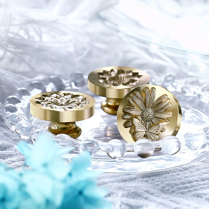 Flower and plant series relief stamps/stamp sets/wax stamps/envelopes, greeting cards, gifts/decorations/wholesale