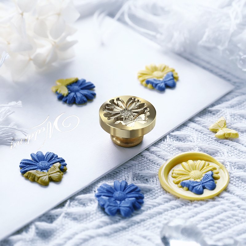 Flower and plant series relief stamps/stamp sets/wax stamps/envelopes, greeting cards, gifts/decorations/wholesale