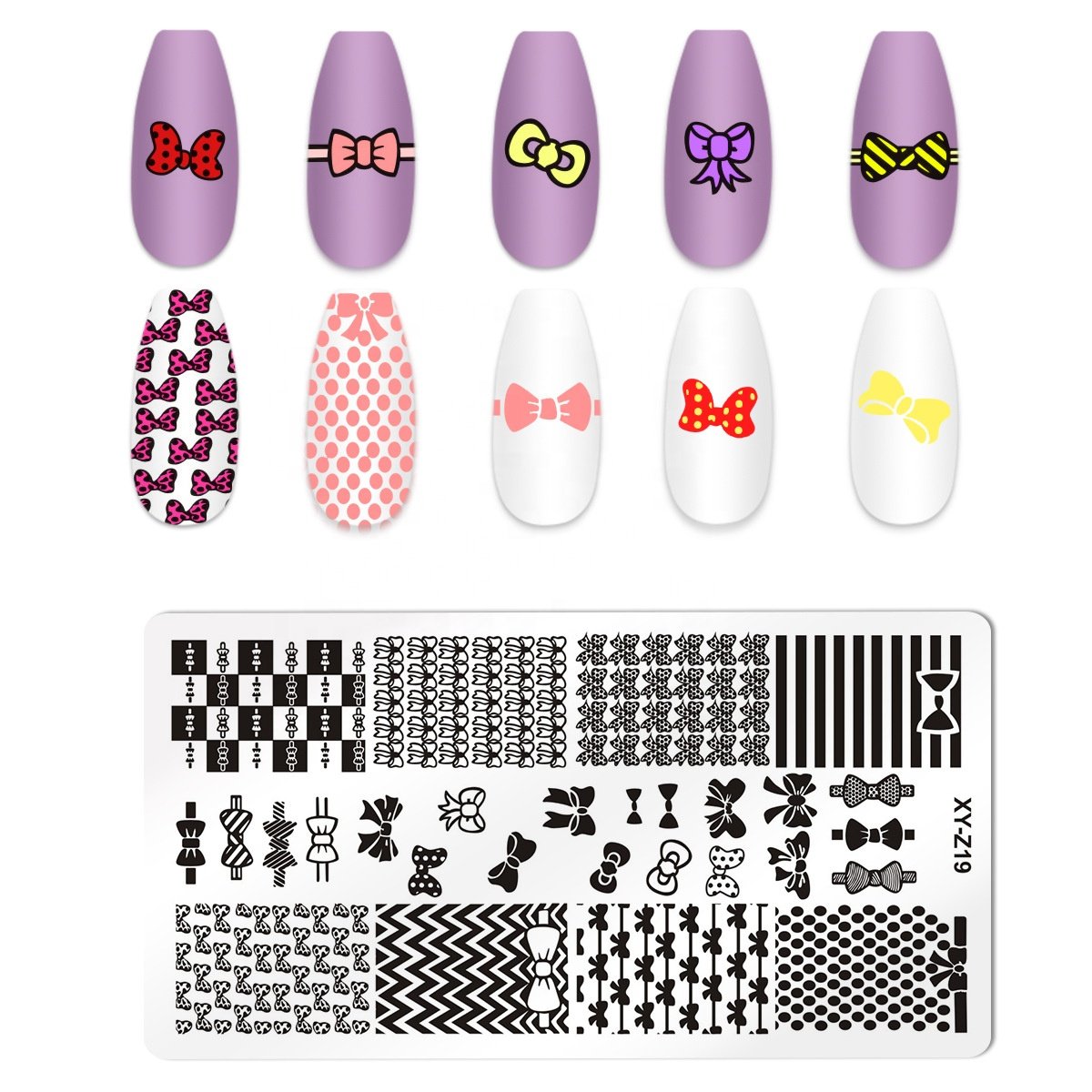 Custom Stainless Steel nail Stamp Plate Tool Image Kit Template Oem Polish Nail Art Stamping Plates