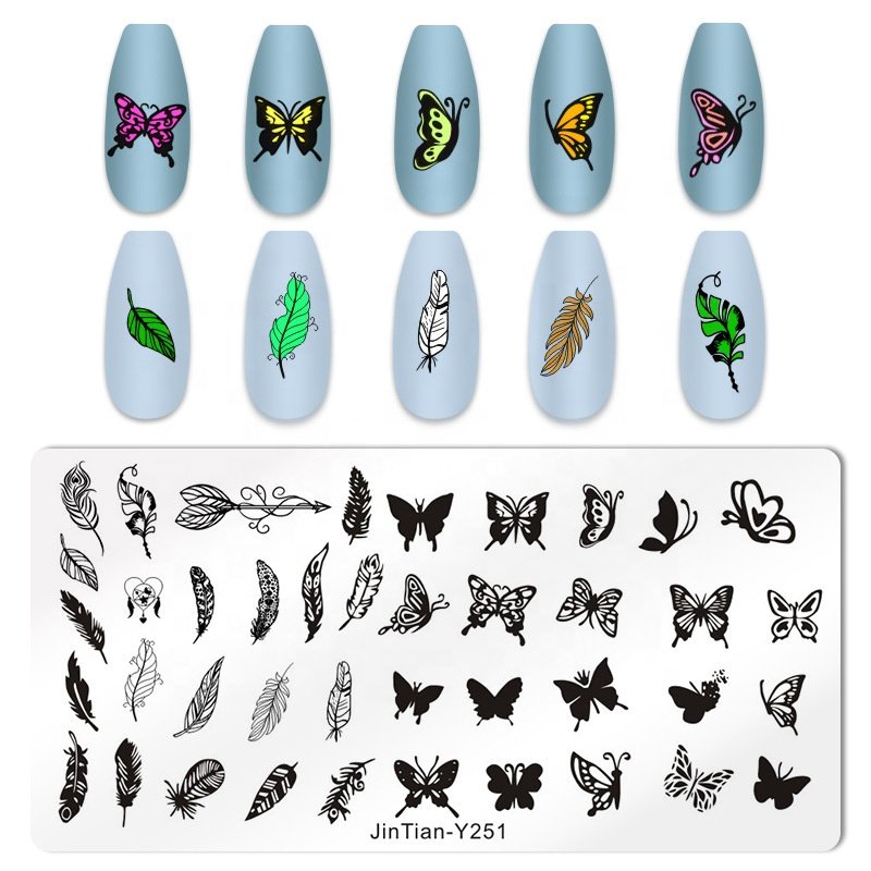Custom Stainless Steel nail Stamp Plate Tool Image Kit Template Oem Polish Nail Art Stamping Plates