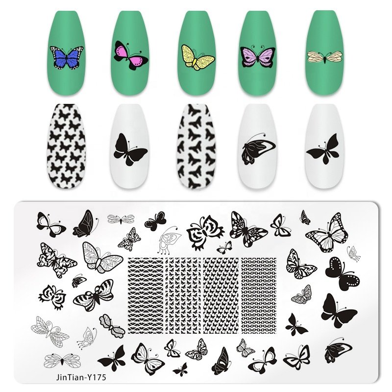 Custom Stainless Steel nail Stamp Plate Tool Image Kit Template Oem Polish Nail Art Stamping Plates