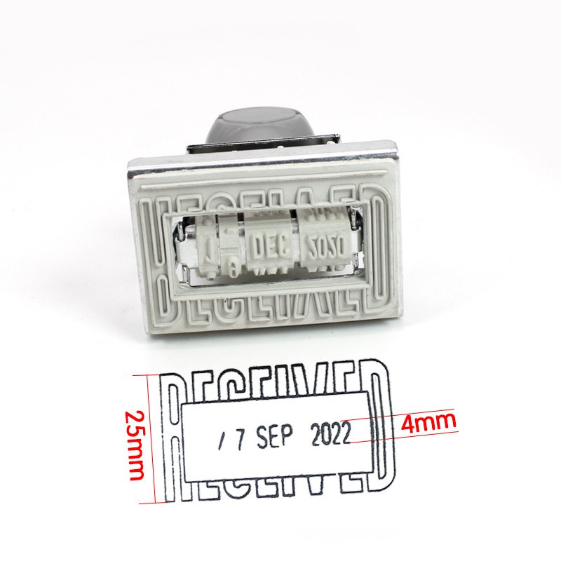 Custom adjustable manual portable years month day roller rubber date stamp number date stamp