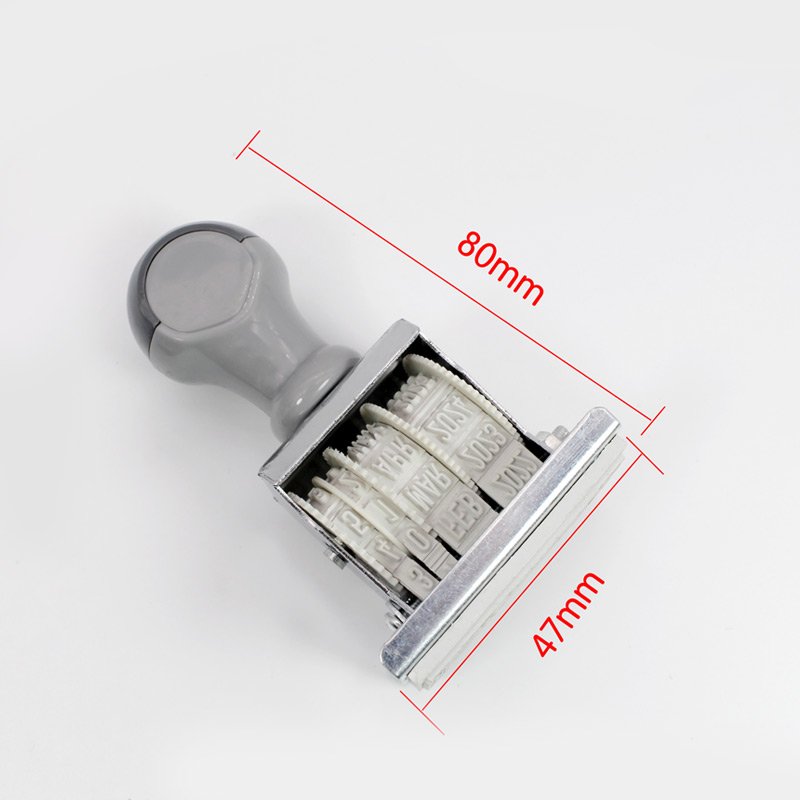 Custom adjustable manual portable years month day roller rubber date stamp number date stamp