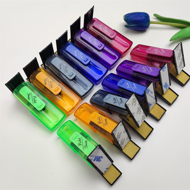 Flash Pocket Stamps Self Inking Pocket Seal Stamp Handle
