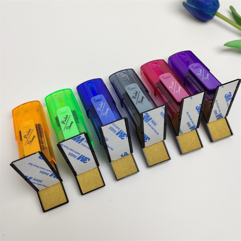Flash Pocket Stamps Self Inking Pocket Seal Stamp Handle