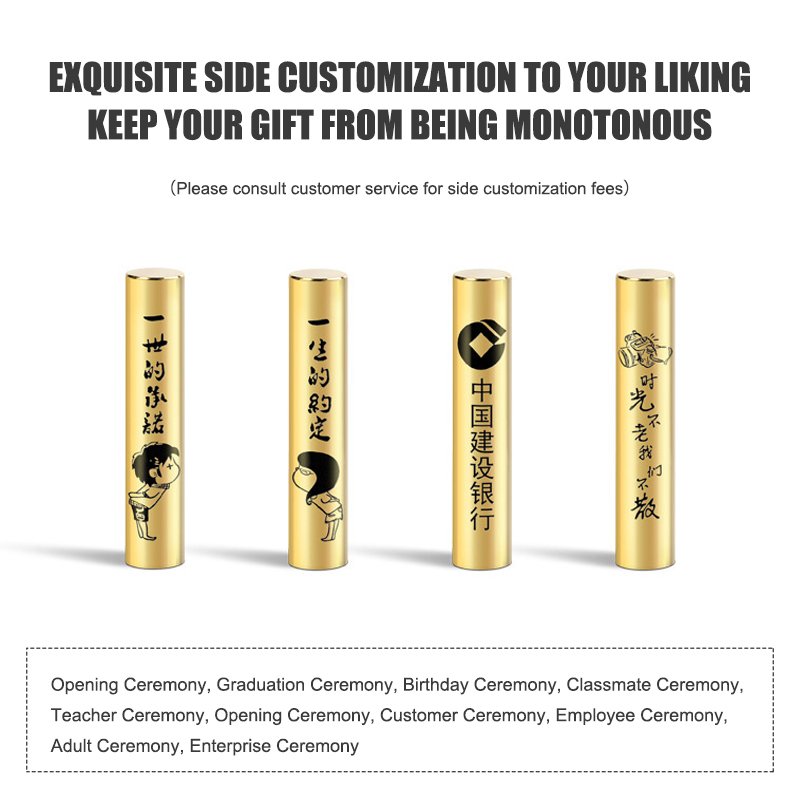 Mini cylindrical stamp head brass wax film gift packaging stamp hand account copper head stamp wholesale