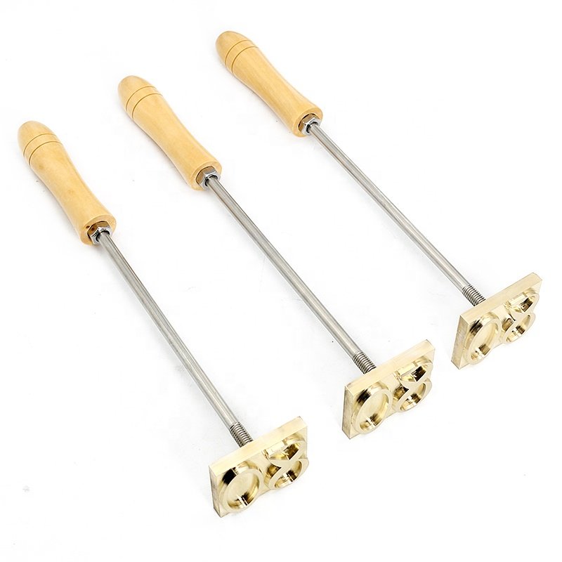 30cm Brand Stick For Burning Mold Stamp On Cake Cookie Sweets iron Brass Mold Burning Handle