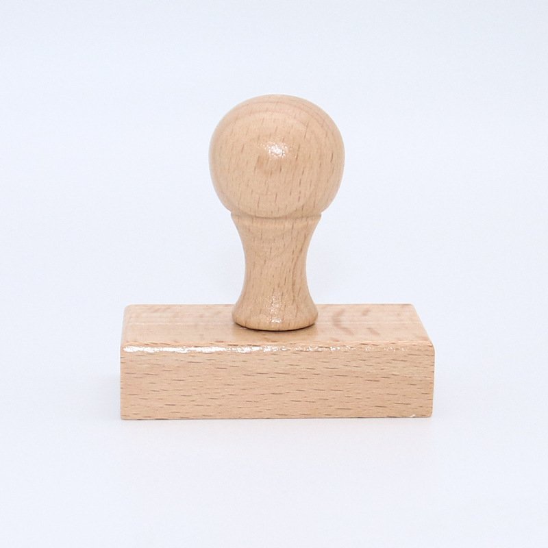 Office Supplies Customizable Pattern Text Creative Wooden Seal Round Wood Handle Blank Wooden Stamp