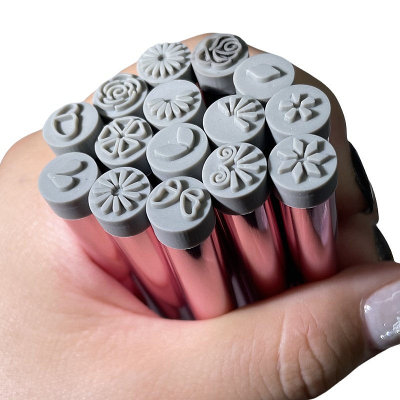 Hot Sale 15pcs/set Nail Art Stamp Pen Set Silicone Material Nail Art Stamping Tool
