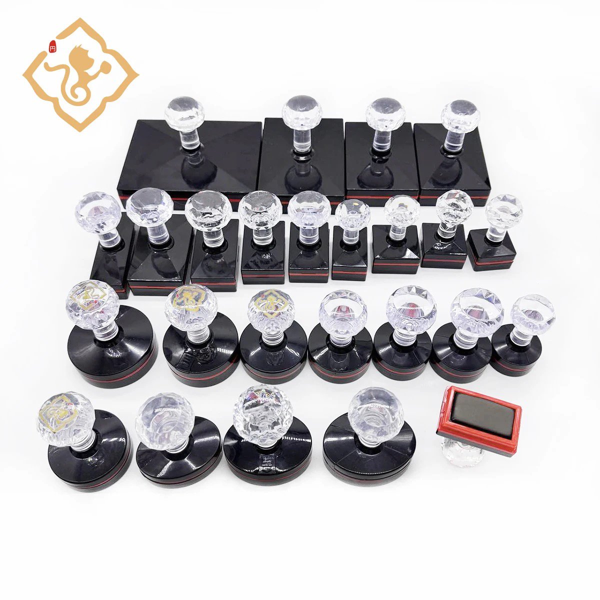 Wholesale flash stamp custom logo embossing rubber office business flash stamp