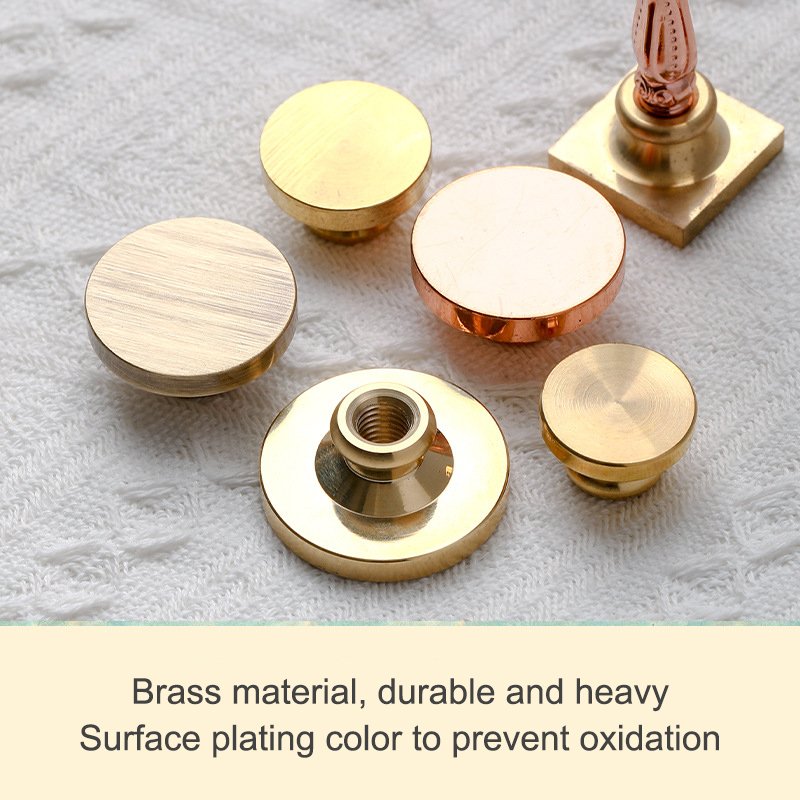 Blank lacquer seal head, metal solid brass seal wax mold, no carving marks, irregular cutting, handmade DIY