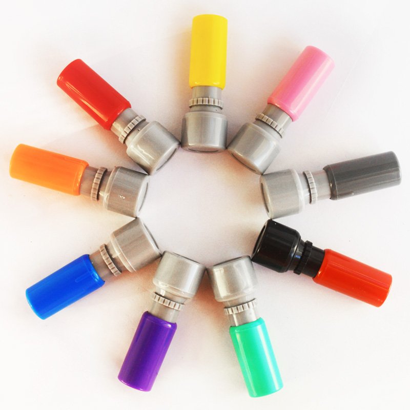 HA12 Self-Inking Stamp Circular Imprint Plastic Ink Pad for Office Use