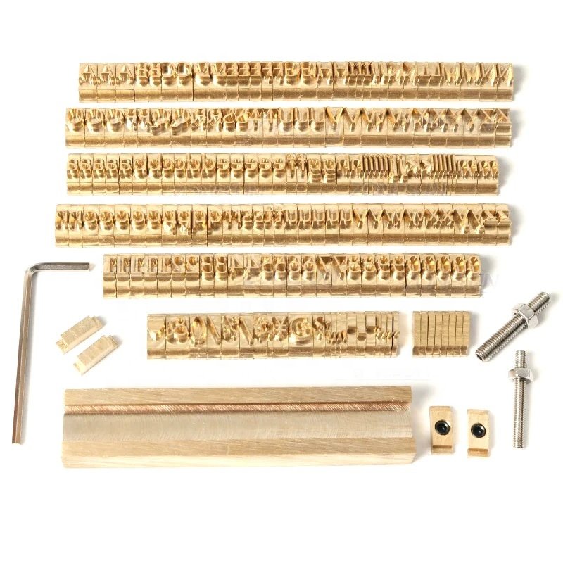 Hot Stamping Machine Engraving Letter Mold Brass Stamping Flexible Alphabet Number Symbol Character Stamp Mold Die