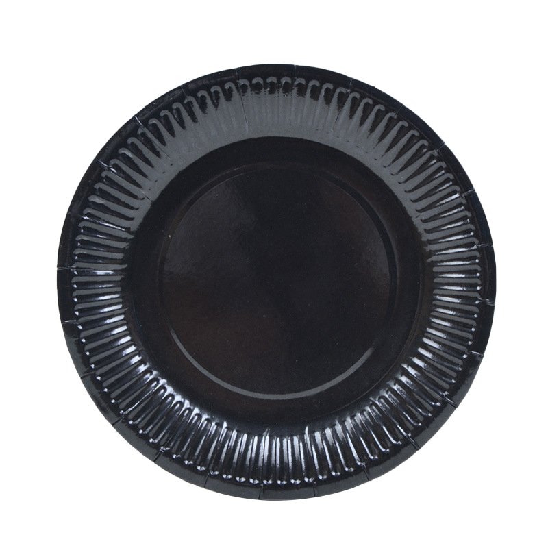 new product 7 Inch White Paper Plates , gold stamp Paper Plates, Everyday Disposable Dessert Plates 6" Paper Plate Bulk