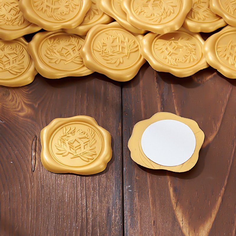 Custom Resin Wax Seal Peel Stickers Faux Office Use Labels with Unique Design