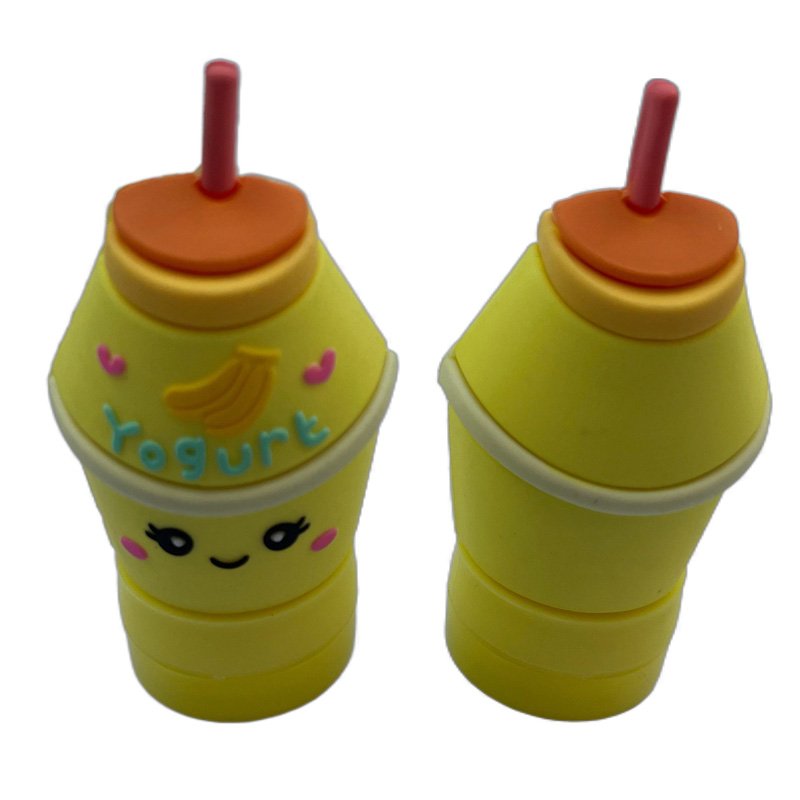 Self-Inking Cute 3D Fast food Hamburger French Fries Kids Toy Rubber Stamps For Children