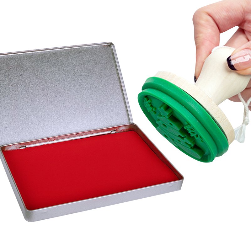 Eco Friendly Small Refill Color Dry Metal Stamp Ink Pad with Ink Finger Stamp Pad