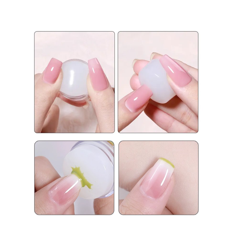 2.8cm Milky White Silicone Nail Art Stamper Head Premium Quality Nail Stamp Tool