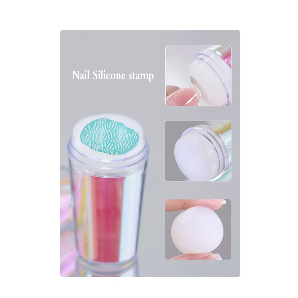 2.8cm Milky White Silicone Nail Art Stamper Head Premium Quality Nail Stamp Tool
