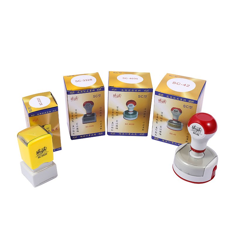 SC Office Photosensitive Handle Sellos Name Stamp Personalized Self Inking Custom Stamp Flash Stamp