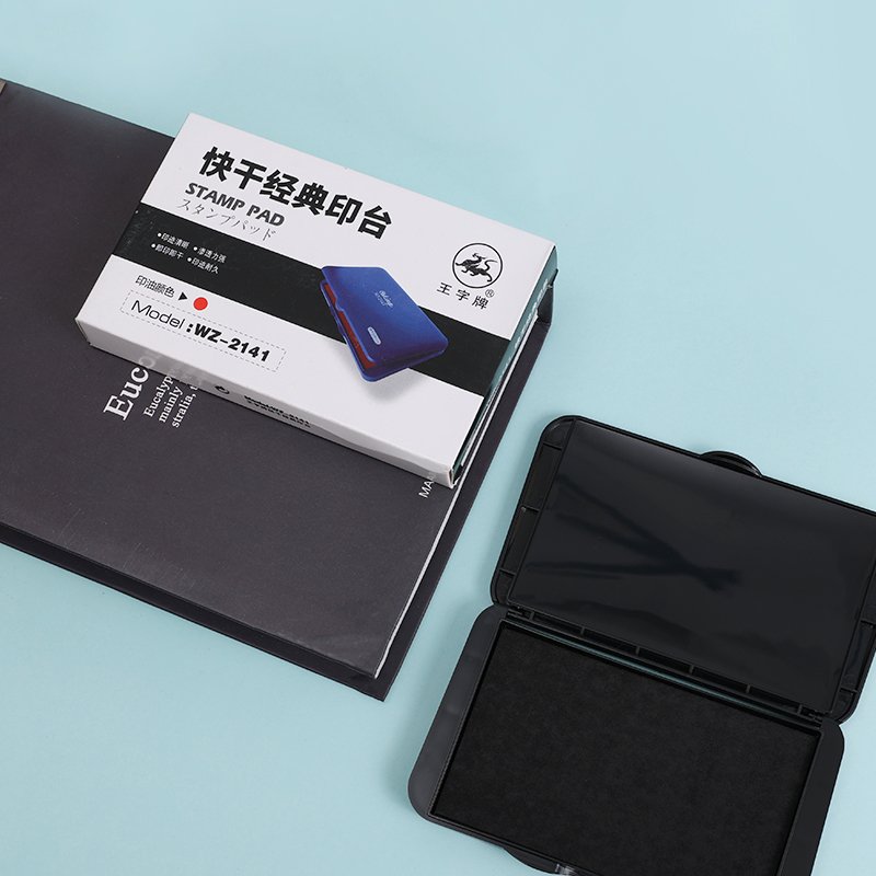 Large Premium Black Ink inkless fingerprint or palm Stamp Pad - 3.46" x 6.18" - Quality flash foam Pad