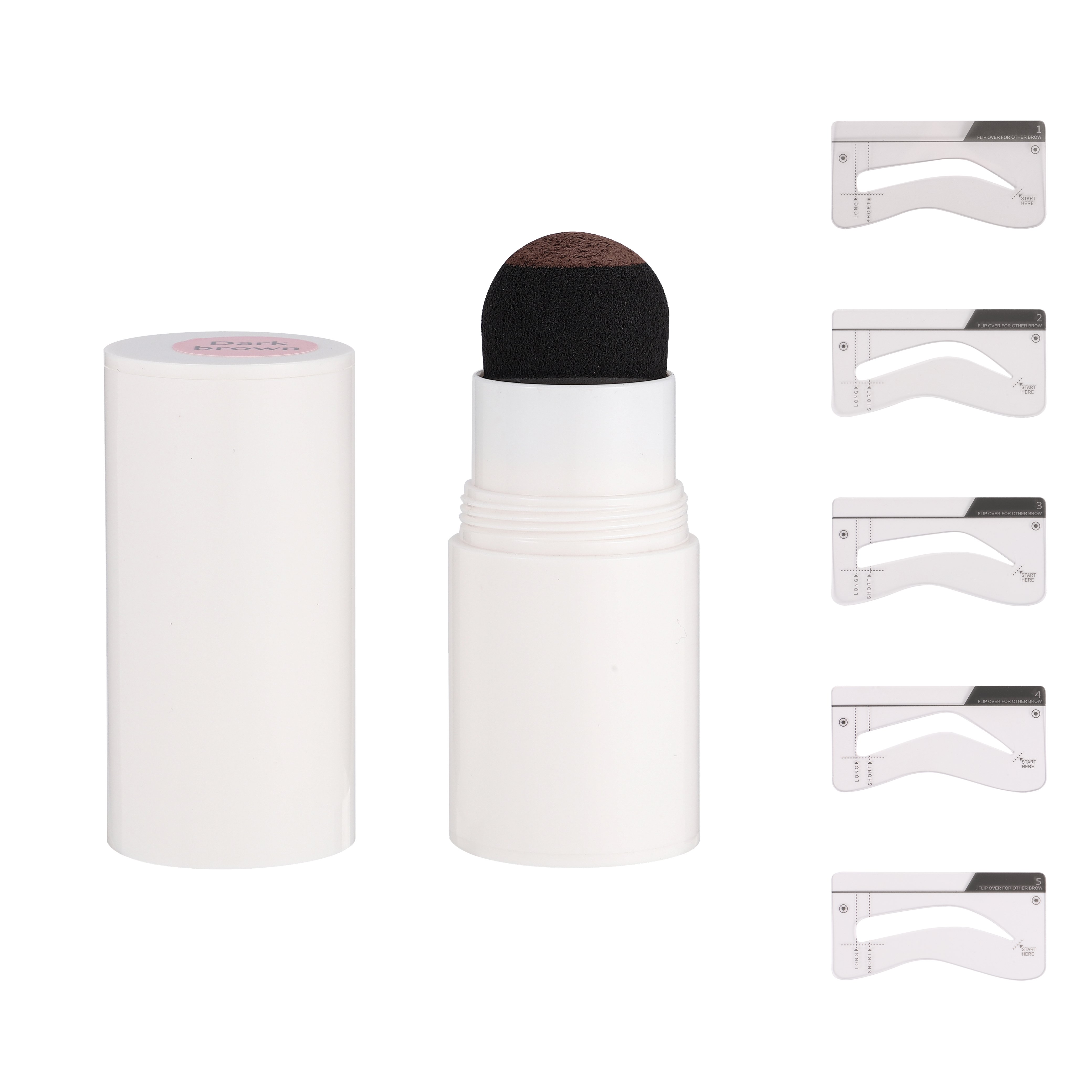 Oem Natural Shape Brow Eyebrow Powder Stamp Tint Stencil Kit Eyebrow Stamp And Stencil Kit
