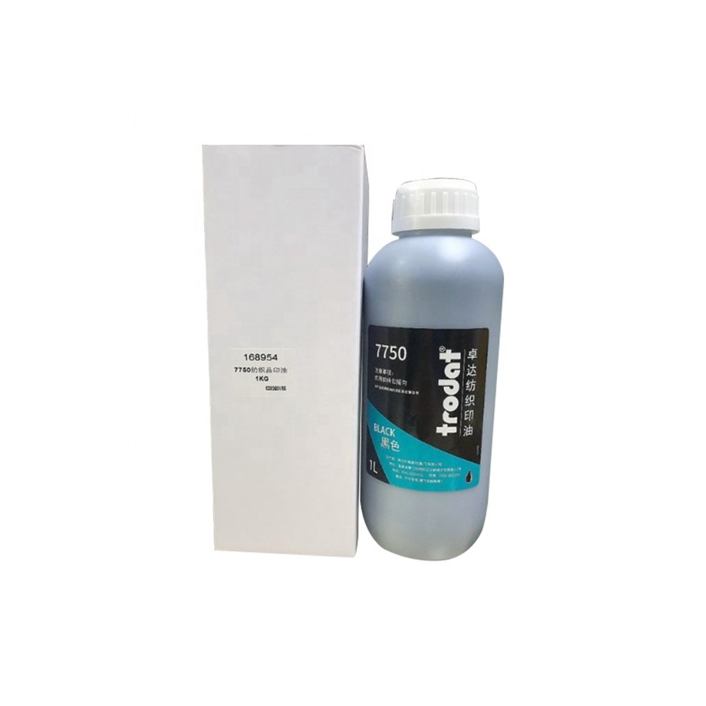 Premium oil base black trodat self inking stamp ink fabric clothing garments 10ml 1kg