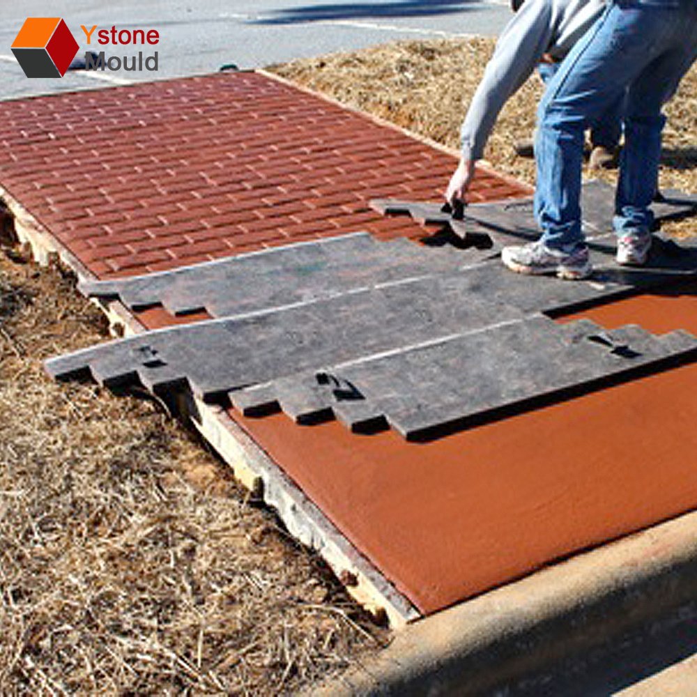 factory outlet newest design stamped concrete rubber concrete stamp mold mat for decorative concrete