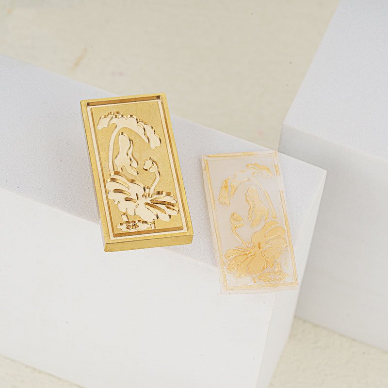 Best Price Summer Lotus Series Lotus Flower Gift DIY Handbooks Wax Seal Stamp Head