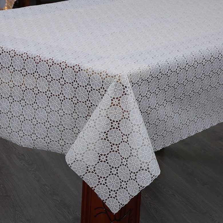 Factory manufacturer 1.37*20m silver-stamped pvc table cloth anti-slip water proof table cover