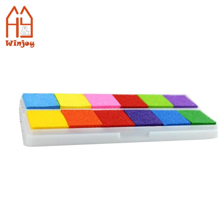 Colorful Home Seal Stamp Ink Pad Kids Scrapbooking Craft Inkpad for Decorating Long Lasting Fingerprint Ink Pad