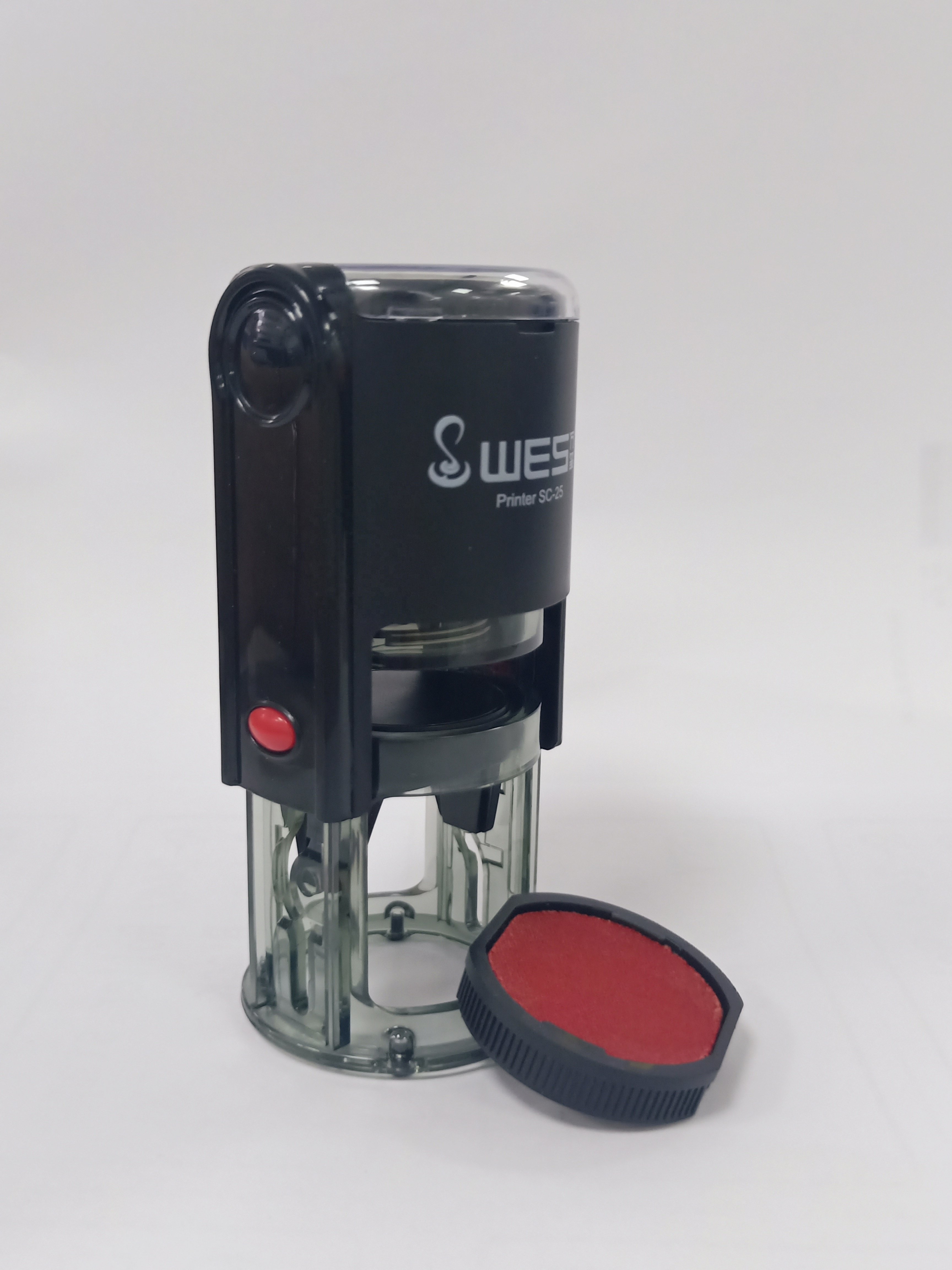 Round office stamp WES SC-25 self-inking stamp for business rubber stamp