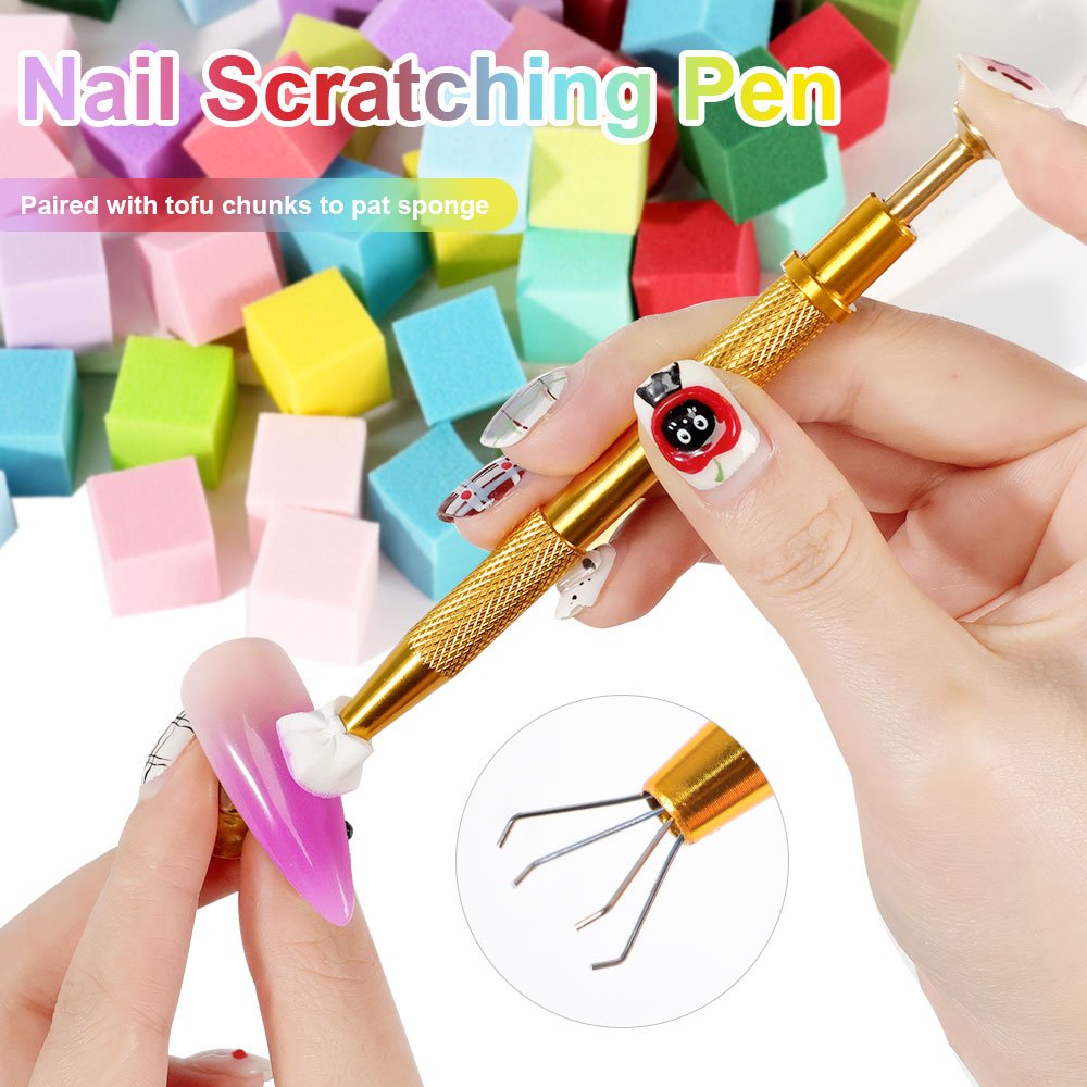 New Design Wholesale DIY Creative Nail Sponge Gripper Tool Manicure Accessories Gripper Nail Art Stamper