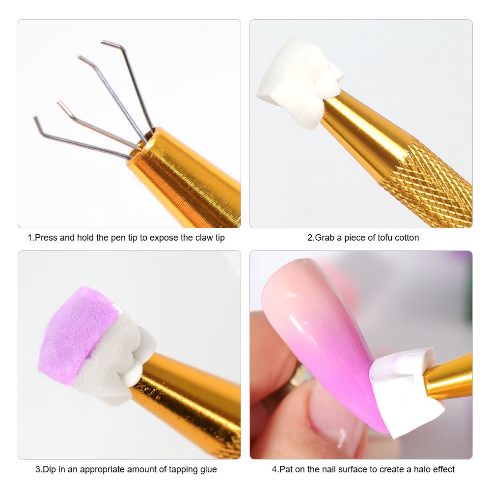 New Design Wholesale DIY Creative Nail Sponge Gripper Tool Manicure Accessories Gripper Nail Art Stamper
