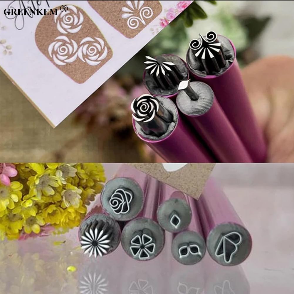 6 /10/15 PCS Set Nail Art Stamp Pen Metal Rubber ABS Nail Beauty DIY Tools Nail Art Stamping Pen